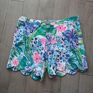 Lilly Pulitzer Tropical Print High Waist Shorts